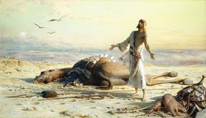 Çölde Gemi Enkazı, 1886 by Carl Haag