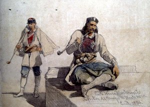Her ikisi de pipo olan iki figürün incelenmesi by Carl Haag