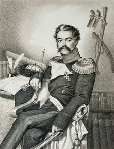 Denis Davydov'un portresi 1784-1839, asker ve şair, 19. yüzyılın başlarında. by Carl Hampeln von