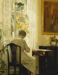 İç Mekanda Bir Kadın by Carl Holsoe