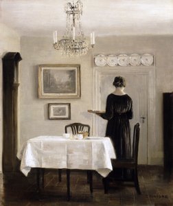 Bayan Taşıma Tepsili İç Mekan, c.1905 by Carl Holsoe