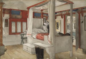 Baba Odası, Bir Ev serisinden, c.1895 (kağıt üzerinde wc) by Carl Larsson
