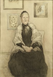 Anne, c.1893 (kağıt üzerinde wc) by Carl Larsson