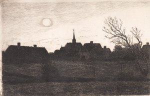 Hornbæk kilisesi, yaz akşamı by Carl Locher