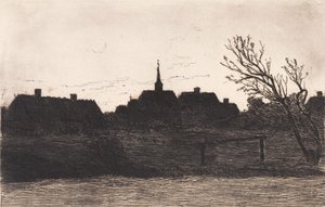 Hornbæk kilisesi, yaz akşamı by Carl Locher