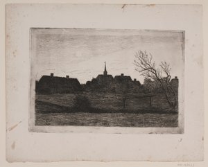 Hornbæk kilisesi, yaz akşamı by Carl Locher