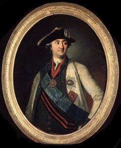 ""Portre du kont Alexei Grigorievitch Orlov (1737-1808), komutan des Forces navales russes"" (Filo komutanı Chesma Kont Alexey Grigoryevich Orlov (1737-1808)) Peinture de Carl Ludwig Johann Christineck (1732/3-17) by Carl Ludwig Christinek