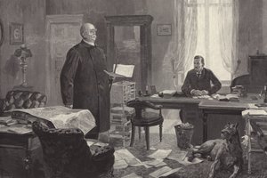 Bismarck Anılarını Dikte Ediyor (gravür)