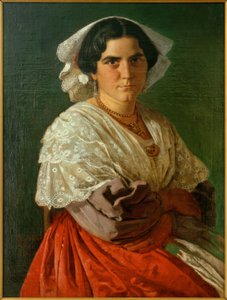 C.L.Jessen, ulusal kostümlü bir İtalyan kadının portresi