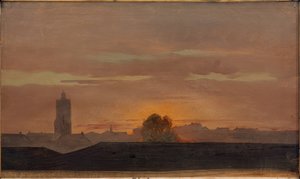 Darmstadt, kale stüdyosundan görünüm by Carl Ludwig Seeger