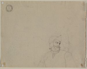 Bir Manzaradaki Asker (verso) by Carl Ludwig Tischbein