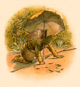 Robinson Crusoe seeing foot prints