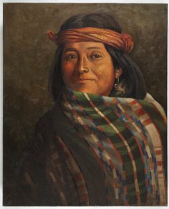 Cove-wai, San Philippe Pueblo (tuval üzerine yağlı boya) by Carl Moon