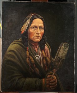 Osage adam, Bro-Ga-Hee-Ge (tuval üzerine yağlı boya) by Carl Moon