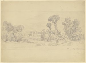Avignon yakınlarındaki Villeneuve bölgesinden ağaç çalışması by Carl Morgenstern