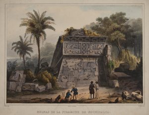 Xochicalco Piramidi'nin kalıntıları