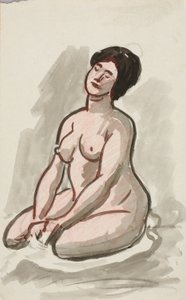 Çıplak Kadın, Oturan by Carl Newman