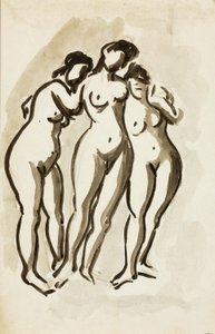 Üç Kadın Çıplaklık Grubu by Carl Newman