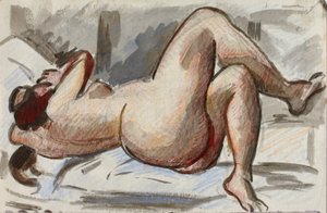 Uzanmış Kadın Çıplak by Carl Newman