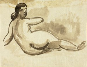 Uzanmış Kadın Çıplak by Carl Newman