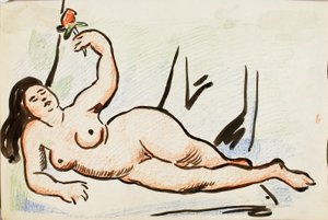 Uzanmış Çıplak by Carl Newman