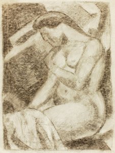Oturan Çıplak Kadın by Carl Newman