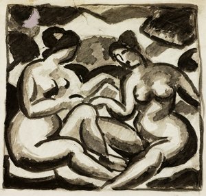 İki Kadın Çıplaklık by Carl Newman