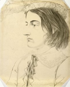 Ludwig Simon, İlahiyat Öğrencisi, 1816 (dokuma kağıt üzerine kalem, fırça ve siyah mürekkep)