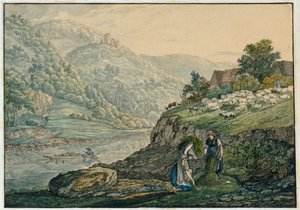 Stolzeneck am Neckar (Neckar bölgesinin eskiz defterinden sayfa 19)
