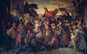 1254'te Luceria'da Sarazenler tarafından Manfred'in (1231-1266) kabulü