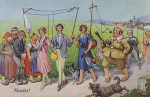 Erken radyonun komik tasvirleri (renkli taş)