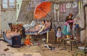Erken radyonun komik tasvirleri (renkli taş)