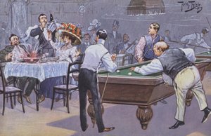 Bilardo salonunda komik sahne
