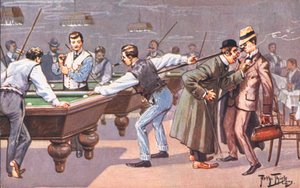 Bilardo oynamak (renkli taş)