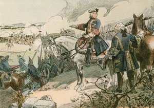 Frederick the Great (1712-1786) at the Battle of Hohenfriedberg in 1745 