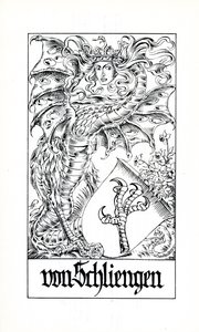 Von Schliengern Ailesinin Arması (taş baskı) by Carl Roschet