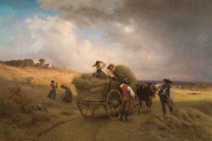 Yaklaşan fırtınalı saman yolu by Carl Schlesinger