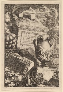 Mimari ve Heykel Parçalı Antik Mezar Fantazisi by Carl Schütz