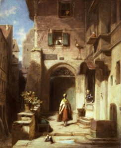 leylek eczanesinde by Carl Spitzweg