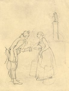 Utangaç Talip, 19. yüzyılın ortaları, c1924. by Carl Spitzweg