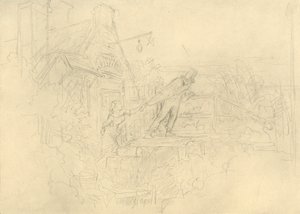 Der Zechpreller, 19. yüzyılın ortaları, c1924. by Carl Spitzweg
