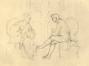 Ciddi Soru, 19. yüzyılın ortaları, c1924. by Carl Spitzweg
