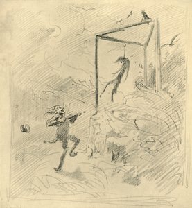 Galgenmusik, 19. yüzyılın ortaları, c1924. by Carl Spitzweg