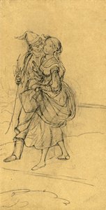 Tehlikeli Soru, 19. yüzyılın ortaları, c1924. by Carl Spitzweg