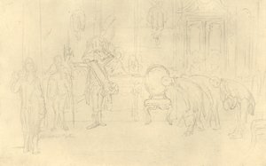 Majestelerinin bekleme odasında, 19. yüzyılın ortaları, c1924. by Carl Spitzweg