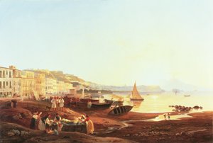 Mergellina Limanı, c.1831 by Carl Wilhelm Goetzloff