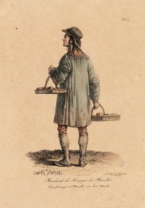 #39;Les cris de Paris#39;ten Marolles#39;li bir peynir tüccarı, c.1823-25 (litho) by Carle Vernet