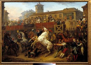Karnaval sırasında ücretsiz at yarışı. Carle Vernet (1758-1836) tarafından yapılan boyama