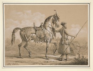 Memluk ve Arap Atı by Carle Vernet