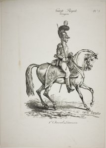 Kraliyet Muhafızı, Norman Atlı Ejderha ve Atı, No. 5, İlk Limoges Atı by Carle Vernet